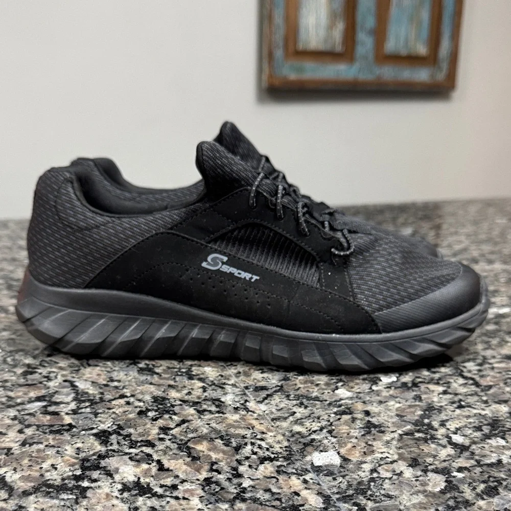 Sporto Men's Charcoal Black Sneakers